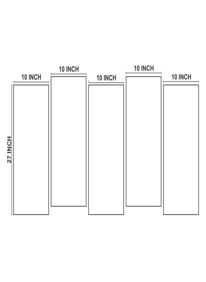PAPER PLANE DESIGN Photo Frames for Wall Decoration Waterfall Scenery View Picture 5 Split Panels Art Decor for Living Room Bedroom Hotel Office, Sun-Board, (27 x 50 Inch) - Image 4